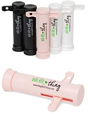 BUG BITE THING Suction Tool - Bug Bites and Bee/Wasp Stings, Natural Insect Bite Relief, 6-Pack, 2 White/2 Black/2 Pink