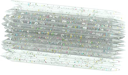 50 Pcs Crystal Cuticle Sticks, Double Heads Cuticle Pushers Sticks Remover, Nail Art Manicure Pedicure Tools (Colorful)