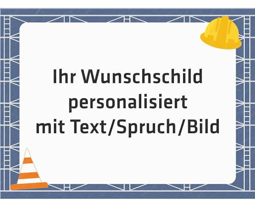 INDIGOS UG - Aluverbundplatte Schild - Beruf - Gerüstbauer - 30x20 cm - Firmenschild - wetterfest personalisiert mit Foto, Logo und Text - individuelle Schilder für Tür, Wand, Büro Garage