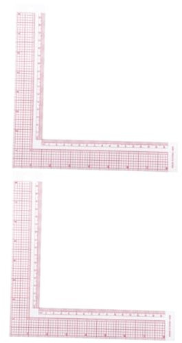 SHINEOFI 2 Stk Schneidelineal Messwinkel aus Kunststoff Maßgeschneidertes Nähen kreativität kreativekraft werkzeug Lineale nähen Lineale Kleidung Quadratfuß Herrscher Nählineal