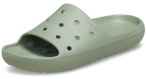 Crocs Mens Classic Slide v2, Moss, 12 UK Men