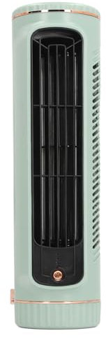 Ventilador Enfriador de Escritorio, Ventilador de Refrigeración de Mesa Silencioso sin Aspas de 3 Velocidades, Ventilador de Torre de Escritorio Recargable para Dormitorio, (GREEN)