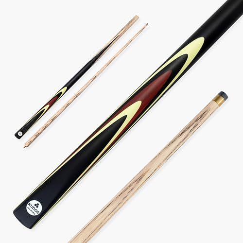 KUDOS Classic Range 57 Inch Heavy Weight 2 Piece Centre Joint Traditional Ash Snooker Pool Cue with 9.5mm Tip 20oz (Cue Only)