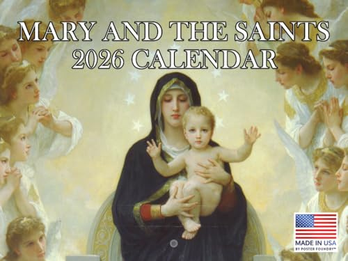 Mary And The Saints Catholic Calendar 2026 Religious Catholic Gifts For Women Men Monthly Wall Calender 12 Month | American Made In The USA