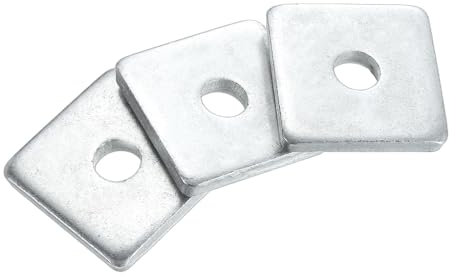 sourcing map 40 arandelas cuadradas M10 x 40 x 6 mm para rodamientos de placa de acero al carbono, juntas espaciadoras planas para cierre de hardware