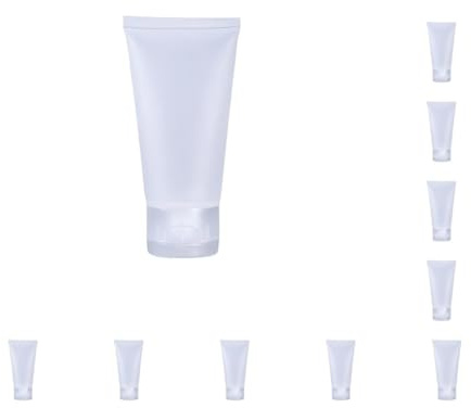 10 Set 30 Stück weiche und elastische Reiseflasche transparent und schlagfest geeignet für Gesichtscreme und Augencreme weiche Tube PP glänzend 20ml