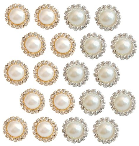 Uonlytech 20stücke Perlen Decor Für Haarnadel Diy Perlen Zubehör Für Bastelarbeiten Und Nagelstudios Anhänger Für Handyhüllen Und Karten
