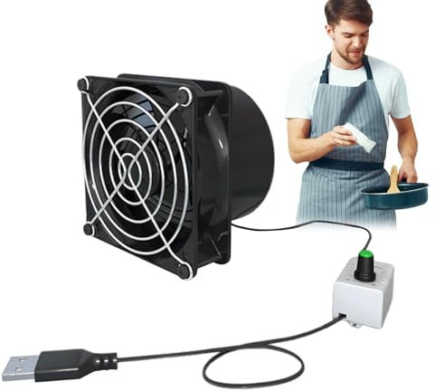 Genérico Extractor De Aire,Purificador De Humos - Mini Extractor Portátil Con Booster, Ventilador USB Para Baño, Ventana Y Hogar
