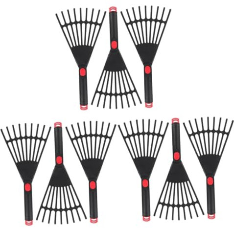 3 Ensembles Râteau De Jardin Plastique Manche Outil Ergonomique pour Ramasser Entretenir 3 Pièces * 3