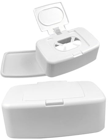 QUMIIRITY Feuchttuchspender Aus Geruchsneutralem Pp Material Mit Deckel Nachfüllbare Aufbewahrungsbox Für Feuchttücher Kompakt Und Hygienisch Für Schlafzimmer Und Badezimmer 2 Stück