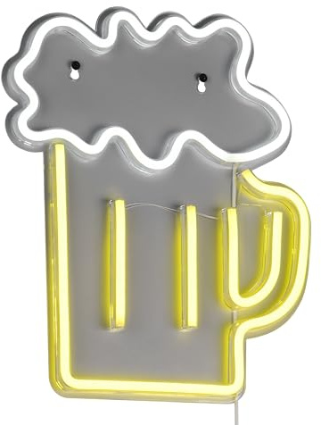 Reality Leuchten LED Wandleuchte Beer R23721100, Kunststoff transparent, inkl. 5 Watt LED, USB-C Anschluss
