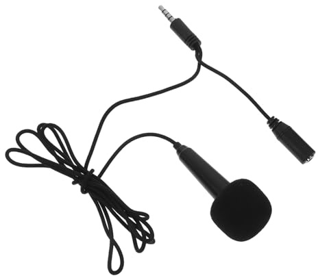 ABOOFAN Miniatur Mikrofon Kompakt Tragbar für Handy Laptop PC Praktisches Aufnahme Mikrofon mit Klarem Sound Kabelloses Gesangsmikrofon für Live unterricht Videoaufnahme und Karaoke