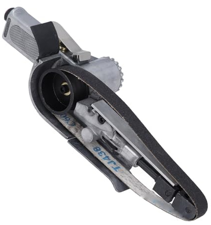 YDuupxe Ponceuse à Bande Pneumatique, Acier Inoxydable, Meuleuse Pneumatique Portative 16 000 Tr/min pour le Travail du Bois, du Métal et du Cuir