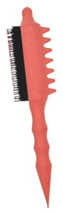 Ｚｉａｌｏｆｉ Spazzola per Cotonare, Strumento per Lo Styling, Pettine Portatile Professionale per Cotonare E Dividere I Capelli in Sezioni, Arancione Rosso