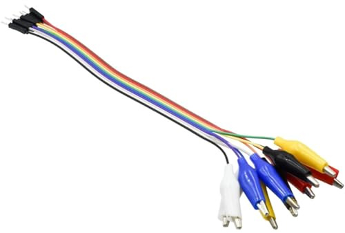 20cm 10pin-End Alligantor Clips Jump Wire Male Female Crocodile Clip Test Lead Jumper Wire Line Cable DIY C0innection New 2026 Electronic & Accessories
