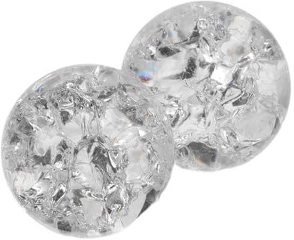 GRIRIW Bolas de Cristal para Fuente 3 cm 2 Unidades Vidrio Transparente para de hogar y Accesorio para fotografía en de Mesa