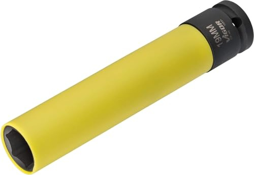 VIGOR Schlagschrauber Steckschlüsseleinsatz, lang, V5931, 1/2″, SW 19 mm | 1/2 Zoll (12,5 mm) Vierkant hohl, Antrieb 1/2 Zoll (12,5 mm) Vierkant hohl, Abtrieb Außenprofil Sechskant, SW 19 mm, Ø 28 mm