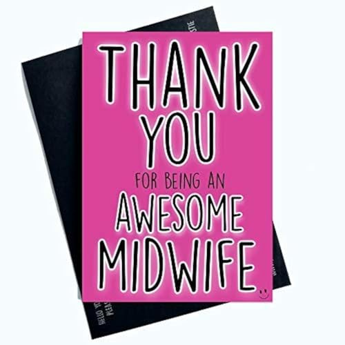 Midwife Thank You Karten für Being an Awesome Midwife Lustig Grußkarten für Sie Profanity Karten für Ihn Thank You Karte für Midwife Schwangerschaft- Geschenk Neugeborenes Komödien PC763