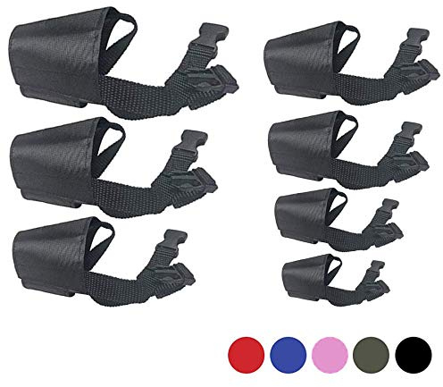JYHY Nylon Dog Muzzle - Adjustable Quick Fit pet muzzle Prevent from Biting Barking and Chewing for Small Medium Large Dogs,Black