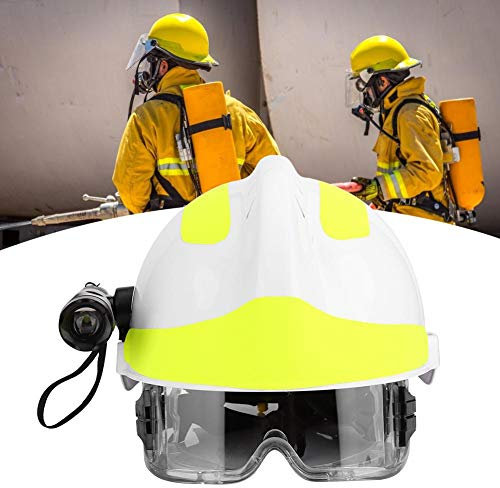 Casque de protection pour casque, Casques de sécurité de sauvetage d'urgence Casques de sécurité de sauvetage d'urgence Casque de protection anti-impact pour pompier avec lampe frontale et lunettes de