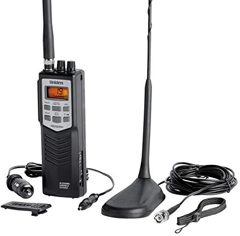 Uniden PRO501TK Pro-Series 40-Channel Portable Handheld CB Radio, Two-Way Emergency Radio, includes High-Gain Magnet Mount Antenna, Auto Noise Limiter, NOAA Weather, and Full Channel Scan