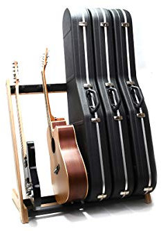 Ruach GR-2 Gitarrenständer für Gitarren und Koffer, 5 Wege, personalisierbar, Birke