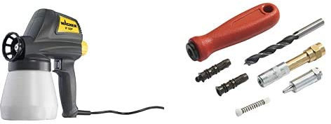 WAGNER 0413001 Pistolet à peinture haute-pression avec turbine intégré W 180 P + 2324777 Kit de protection du bois