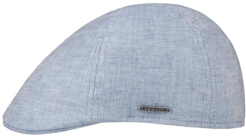 Stetson Texas Schirmmütze Flatcap meliert einfarbig Made in EU Damen und Herren Frühling Sommer