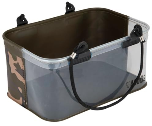 Fox Aquos Camolite Water/Rig Bucket 30,5x20,5x15cm - Angeleimer zum Ausbalancieren von Karpfenrigs, Futtereimer zum Karpfenangeln, Eimer zum Angeln