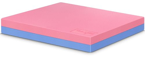 Yes4All Exercise Balance Pad, Non-Slip Foam Kneeling Pad - L, Rose/Serenity