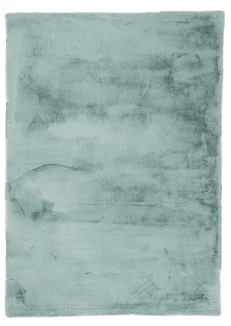FRAAI | Home & Living Hochflor Teppich - Comfy Supreme Türkis - 140x200 cm | Shaggy, Einfarbig - Ländlich, Modern, Skandinavisch - Wohnzimmer, Esszimmer, Schlafzimmer - Fellteppich