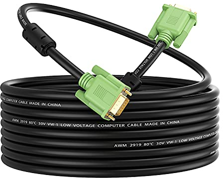 XXONE VGA Cable 3ft, VGA to VGA HD15 Monitor Cable for PC Laptop TV Projector-3Feet