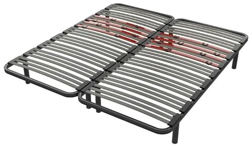 Miroytengo Somier XL 180x200 cm multiláminas Tubo 40x30 mm láminas de Haya con Pletina de Unión y 12 Patas