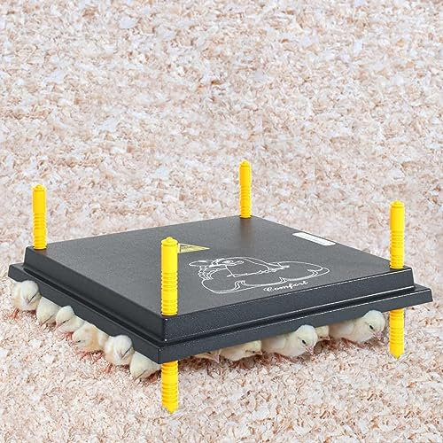 Homgoday Elektrische Wärmeplatte für Küken - ABS, 40x40cm, 38W, für 30-35 Küken, Zusammenbau erforderlich - Chicken Heat Plate Model171440