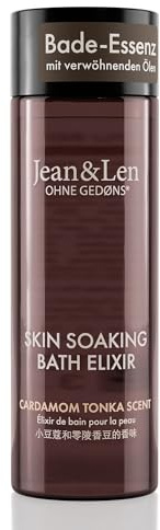 Jean & Len Bath Elixir Cardamom & Tonka, aux huiles naturelles, laisse une agréable sensation sur la peau, parfum épicé, huile de bain pour tous types de peau, sans parabènes & silicones, 100 ml