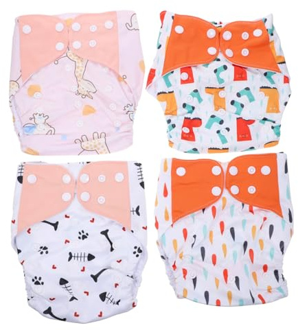 TOYANDONA 4stücke Windelhosen Auslaufsicher Und Atmungsaktiv Wiederverwendbare Windeln Für Neugeborene Bis Jahre Wasserdichte Babywindeln Windelhosen Babywindelhosen