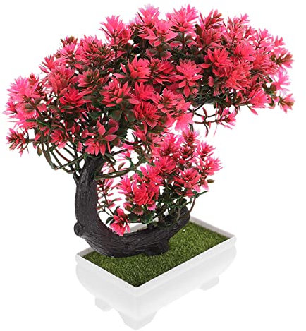 pflanzenständer2 Stück künstliche Topfpflanze, Pflanzendekoration, dekorative künstliche Zimmerpflanzen, für den Innenbereich, Bonsai-Baum aus Kunststoff, Bonsai-Baum, Bonsai-Baum, gefälscht