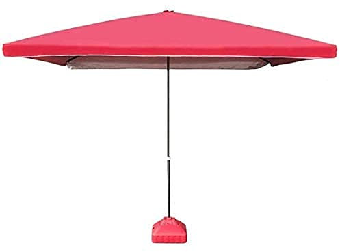 KOHARA Haushaltswaren Sonnenschirm Garten 9 Fuß quadratisch tragbar Terrasse Außenmarktschirm für Gartentisch Deck, Strandschirm Sonnenschutz (Farbe: Rot, Größe: 9 ft/280 cm)