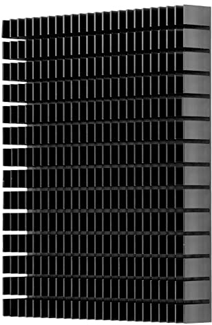 Wakects Aluminium Kühlkörper, 150 x 120 x 20 mm, Schwarz, für CPU Verstärker PCB