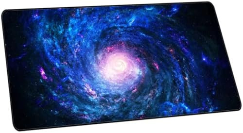 Gaming Mauspad XXL Nebelblau Mousepad Groß 1200x600x3mm Verlängertes Großes Schreibtischauflage mit rutschfeste Basis und genähte Kante für PC, Laptop