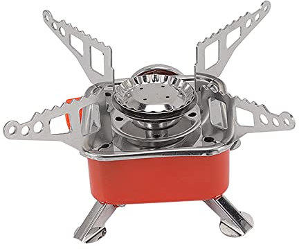 Cuisinière à Gaz D'extérieur, Mini Cuisinière Pliante Quadrate, Cuisinière à Gaz Portable à Brûleur Unique, Allumage Piézo-électrique Pour le Camping Et la Randonnée