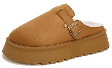 Jifenkla Scarpe invernali da donna – Stivali da neve con calda imbottitura e comodi stivali invernali alla caviglia, impermeabili e foderati in pelliccia per esterni in inverno