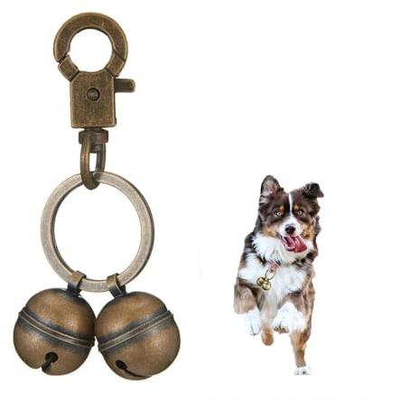 Doukesh Campanelli Extra Rumorosi per Cani e Gatti, Campanello Extra Forte per Collare con Chiusura a Moschettone Girevole, Pet Campane per Collare Campana Pendente
