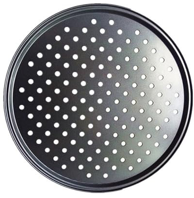 bandeja de pizza de acero, Utensilios for hornear, herramienta for hornear, bandeja for hornear pizzas antiadherente de acero al carbono, bandeja de malla, plato redondo hondo, bandeja for Pizza, mold