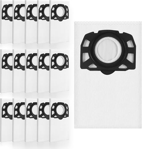 SEEALLDE 16 Pack Replacement Vacuum Cleaner Bags for Karcher MV4 MV5 MV6 WD4 WD5 WD6 WD5P WD6P