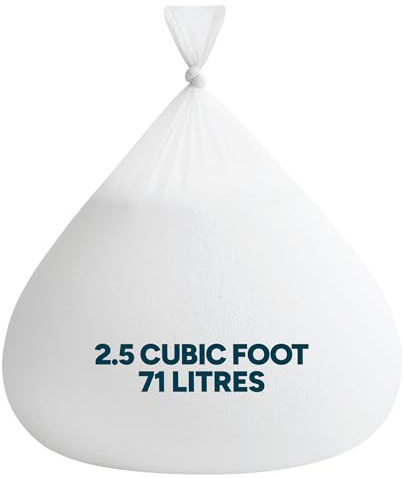 icon Bean Bag Refill, 2.5 Cubic Foot, 71 Litres, Bean Bag Filling with Free flow Polystyrene Beads to top up Beanbags, Bean Bag Filler for Beanbag Chairs, Ideal or Small Beanbags, Made in UK
