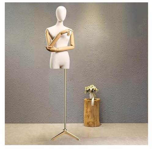 schneiderpuppe Schneiderpuppe Damenbüste Weiblich Schneiderbüste Schneiderpuppen, Höhenverstellbar Schaufensterpuppen Mit Abnehmbarem Kopf Und Arm for Kleid Schmuck Display for Clothing Shop Dresses(G