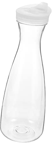 ZUNOXAZ Jarra de con Tapa 1.5L Plástico Transparente Resistente al Calor para Hogar y Oficina para Bebidas Frías y Calientes