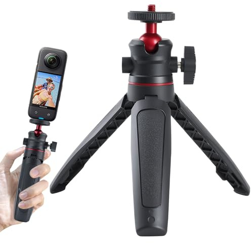 Compact Camera Tripod, Lightweight Travel Mini Tripod Stand with 360° Ball Head, 1/4 Screw Portable Tabletop Tripod for Sony ZV1, Canon G7X, Fujifilm X100V, GoPro, Phone Vlogging & Live Streaming