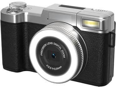 Aumotop Fotocamera Digitale 4K Compatta con Risoluzione 48 MP e Zoom 18X per la Registrazione Video Selfie per i Viaggiatori (#1)